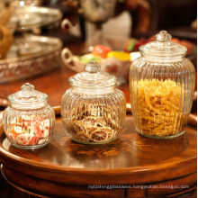 Haonai 2015 popular bulk storage glass jar with lid